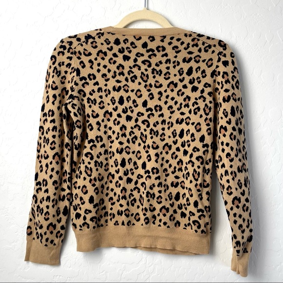 J.Crew Girls' leopard cotton sweater - Picture 3 of 4